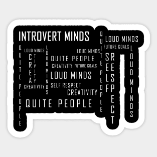 introvert minds Sticker